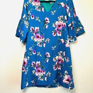 BELONGSCI floral dress NWT lined 🌺 ruffle sleeves 🌺 medium